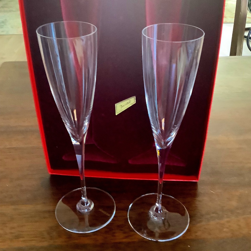 Baccarat Crystal Champagne Flutes (set of 2)